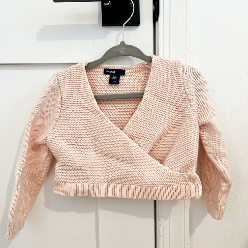 GAP Light Pink Wrap Cardigan